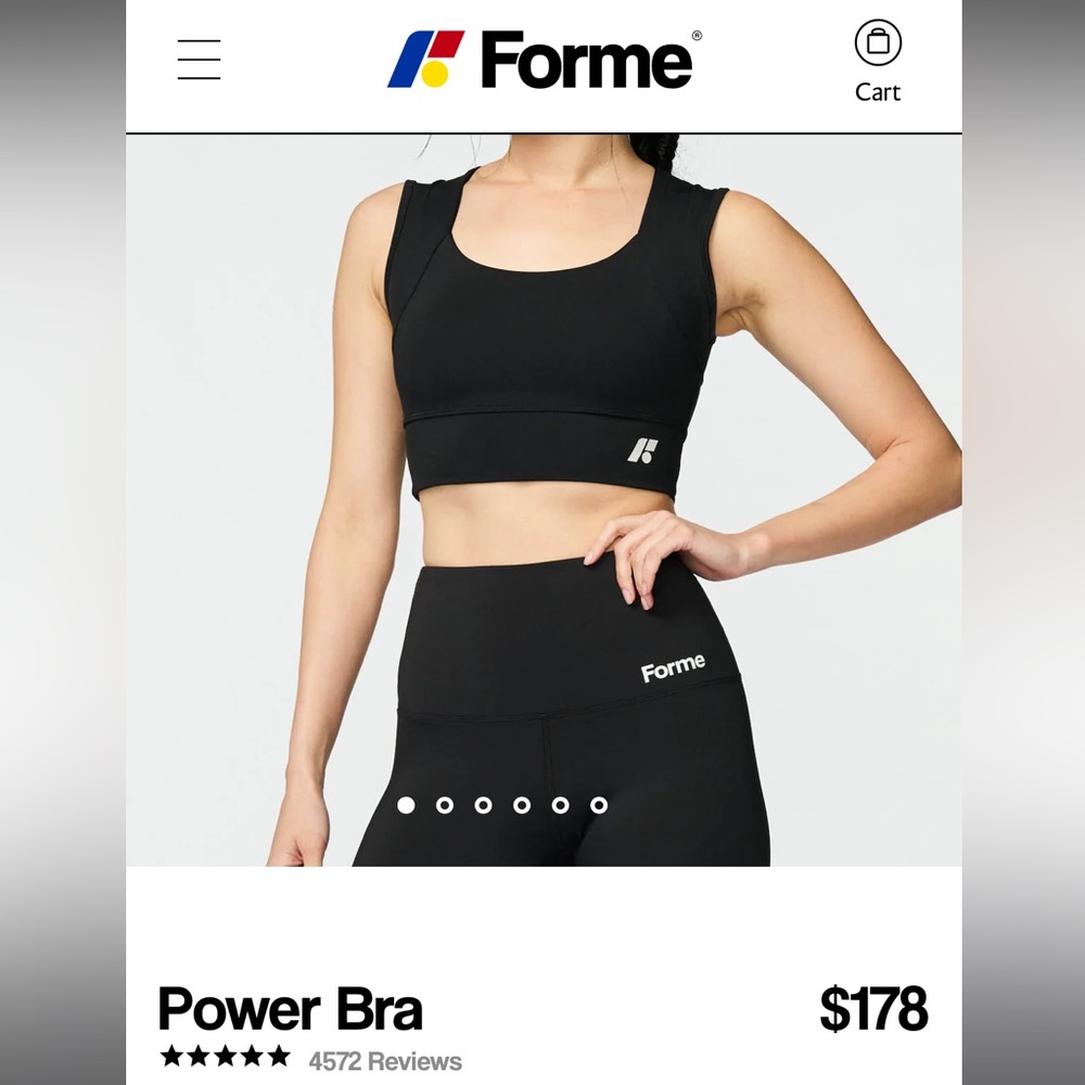 Forme Women’s Posture Correcting Black Power Bra Sports Bra